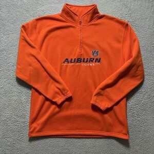 Vintage Pro Edge Auburn AU Tigers‎ Men's 1/4 Zip Logo Orange Pullover XL